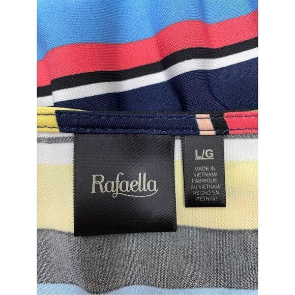 Rafaella Stripe Blouse with Tie Side Size Large - Picture 4 of 7